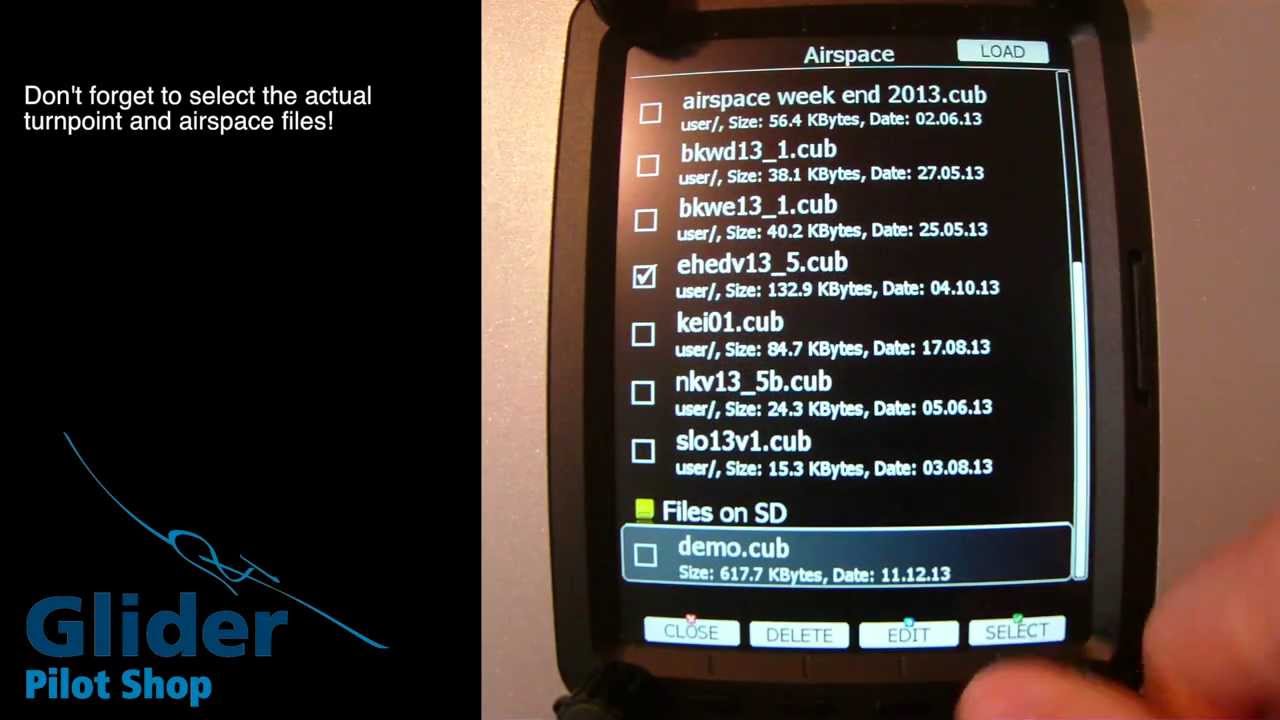 Glider Pilot Shop - Using files from SD/ USB on LXNAV instruments