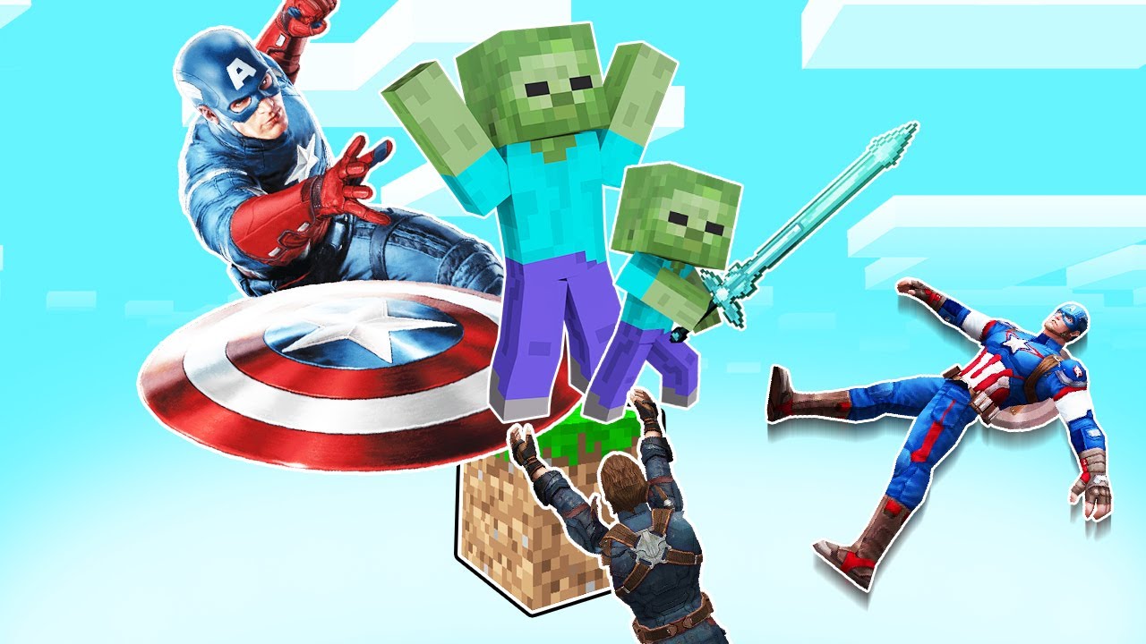 KAPTAN AMERİKA AİLESİ İLE TEK BLOKTA HAYATTA KALABİLİR MİYİM 😱 - Minecraft