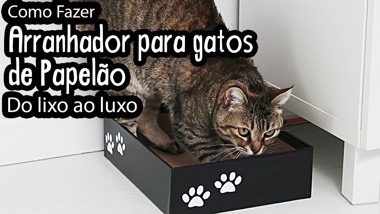 Como Fazer ARRANHADOR PARA GATOS DE PAPELÃO, do Lixo ao Luxo
