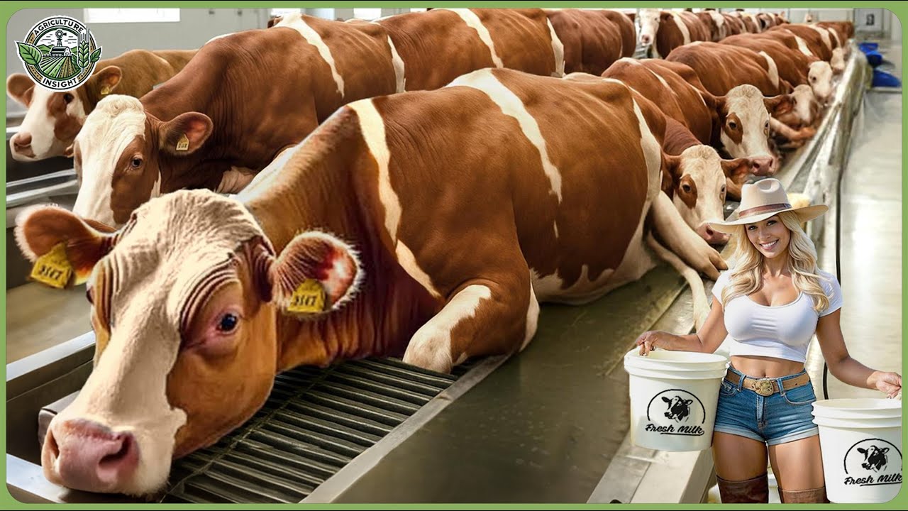 How Billions Liters of Cow Milk Are Processed &ndash; Massive Dairy Farming For Butter & Cheese