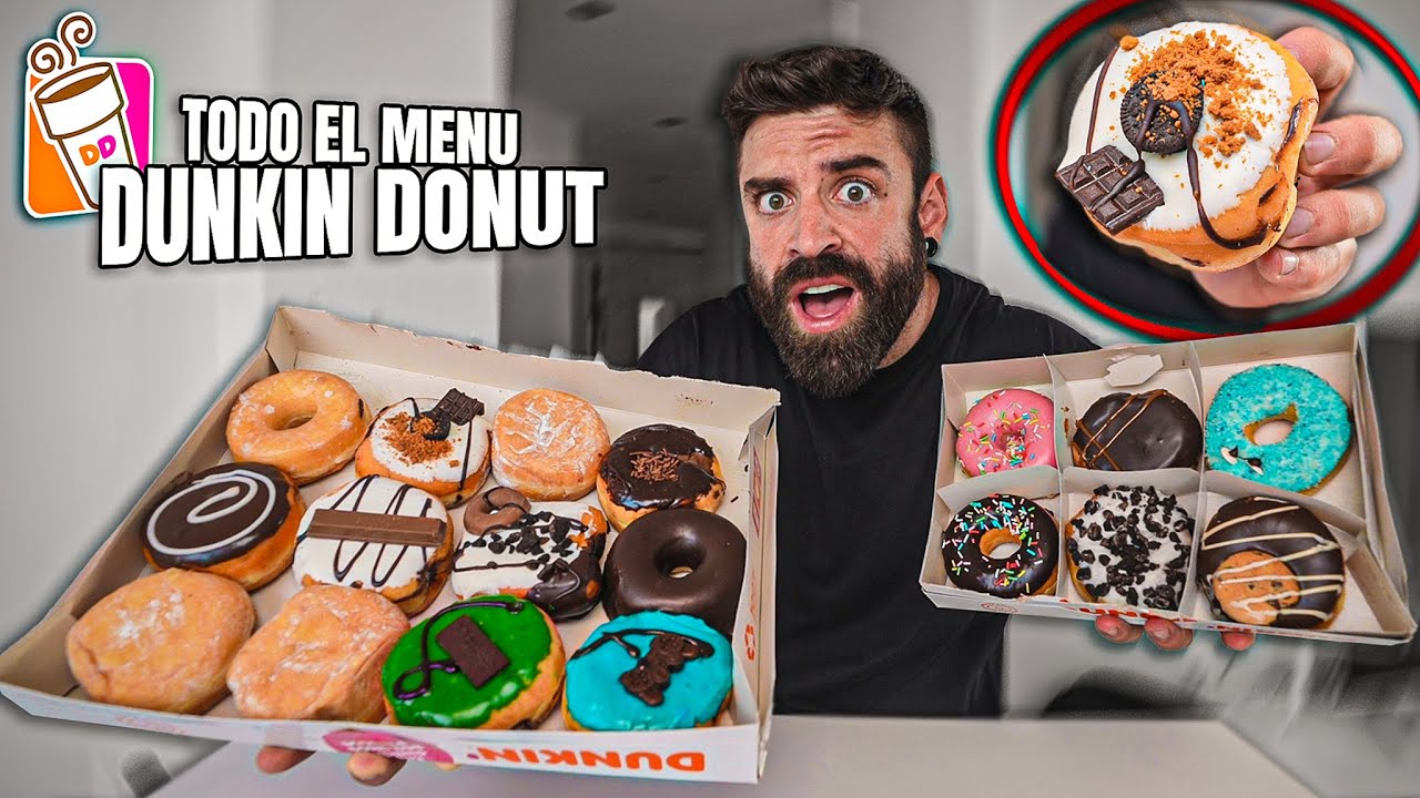 COMIENDO TODOS los DONUTS MÁS FAMOSOS del PAIS 🍩 *DUNKIN DONUTS* ¿MEJORES que en ESTADOS UNIDOS?