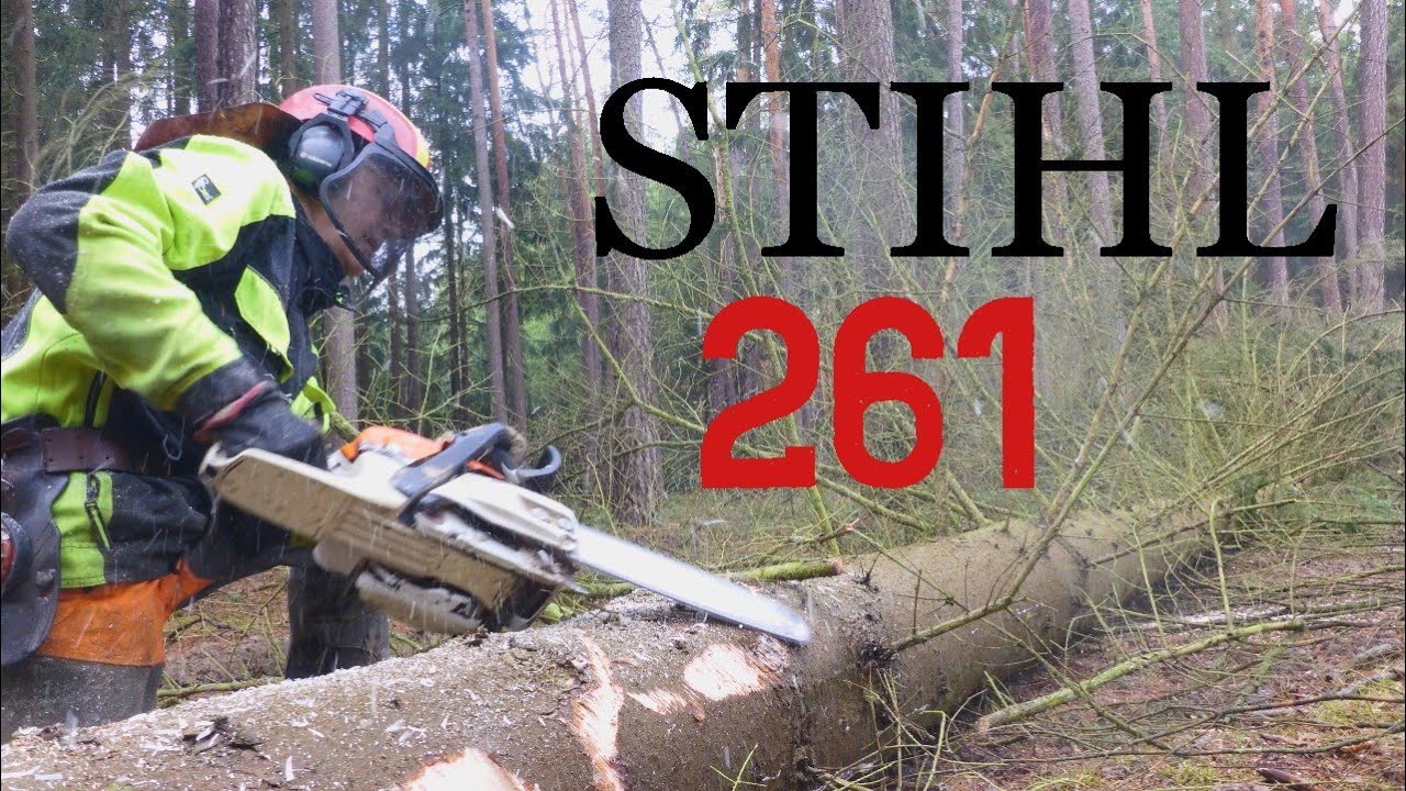 Forest job / Těžba a zpracování  zavětvených smrků - Stihl 261 #338