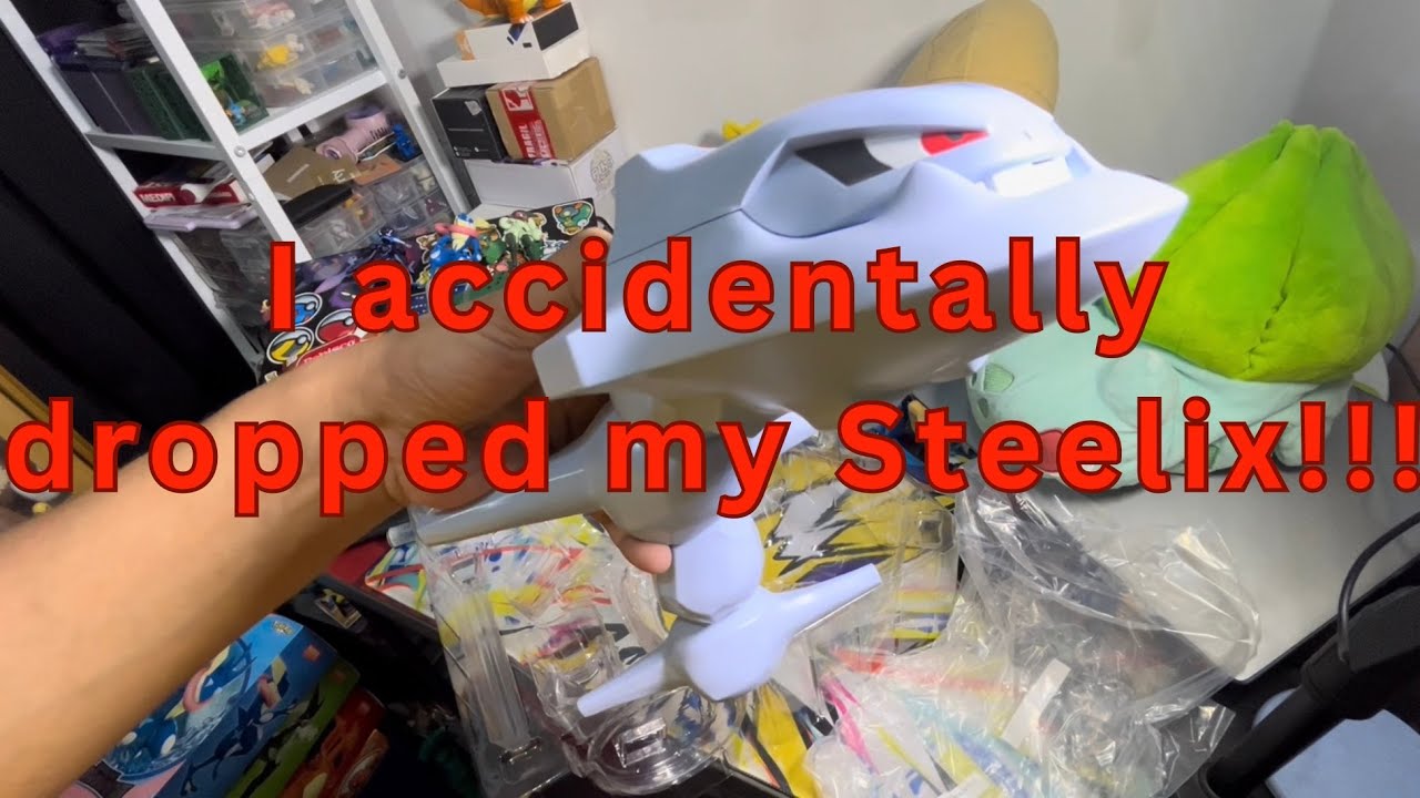 I accidentally dropped my Steelix Pokemon figure!