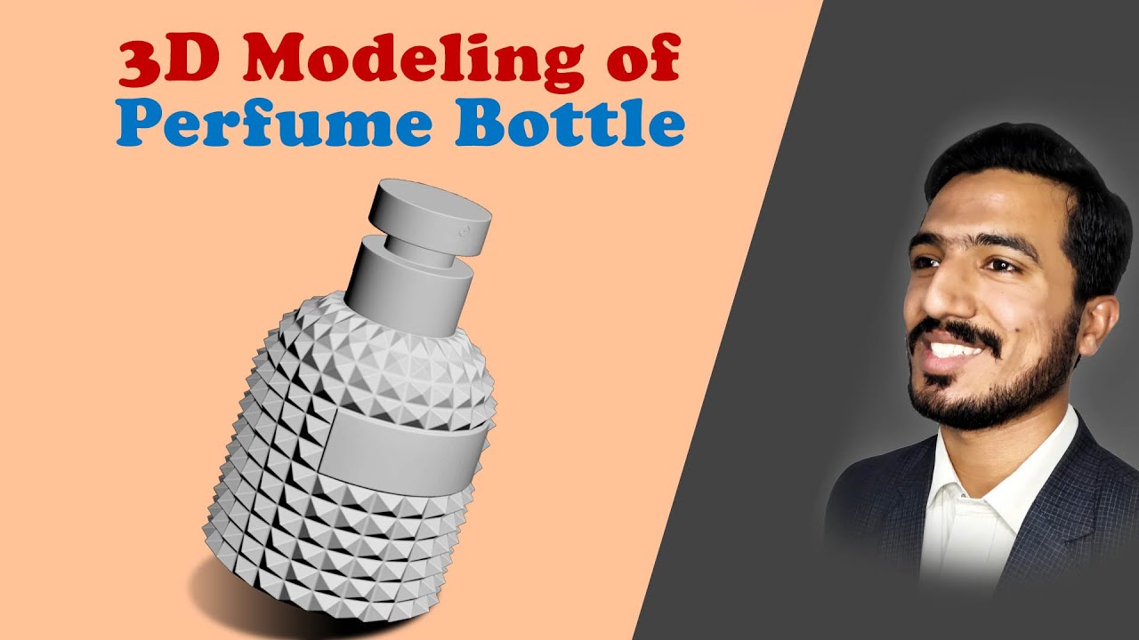3d modeling of perfume bottle