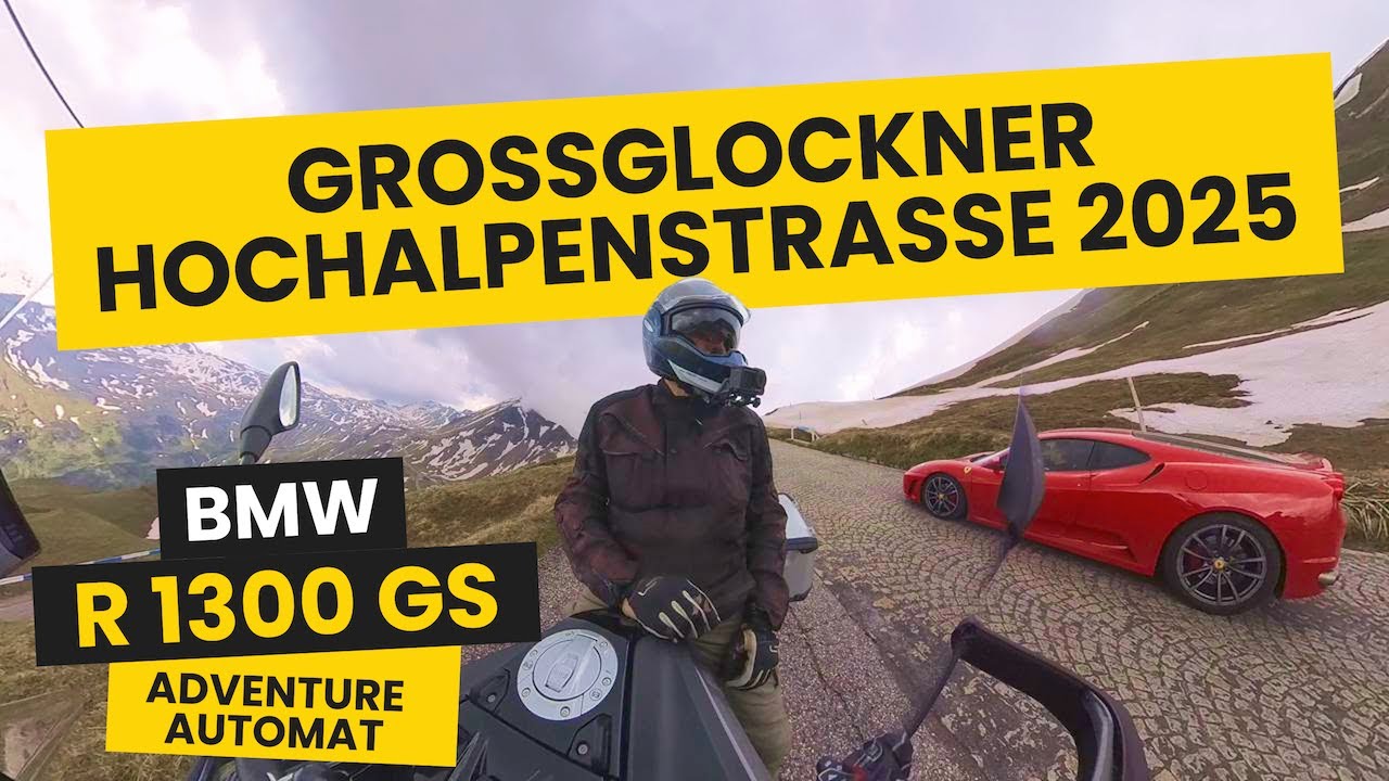 BMW R 1300 GS Adventure s automatem přes Grossglockner Hochalpenstrasse Vespa a Ferrari