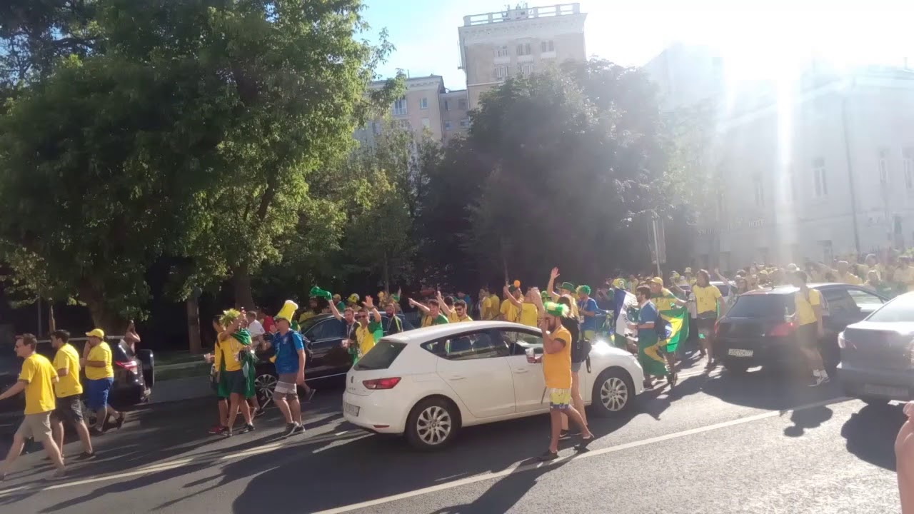ЧМ 2018. Бразильские болельщики на Таганке