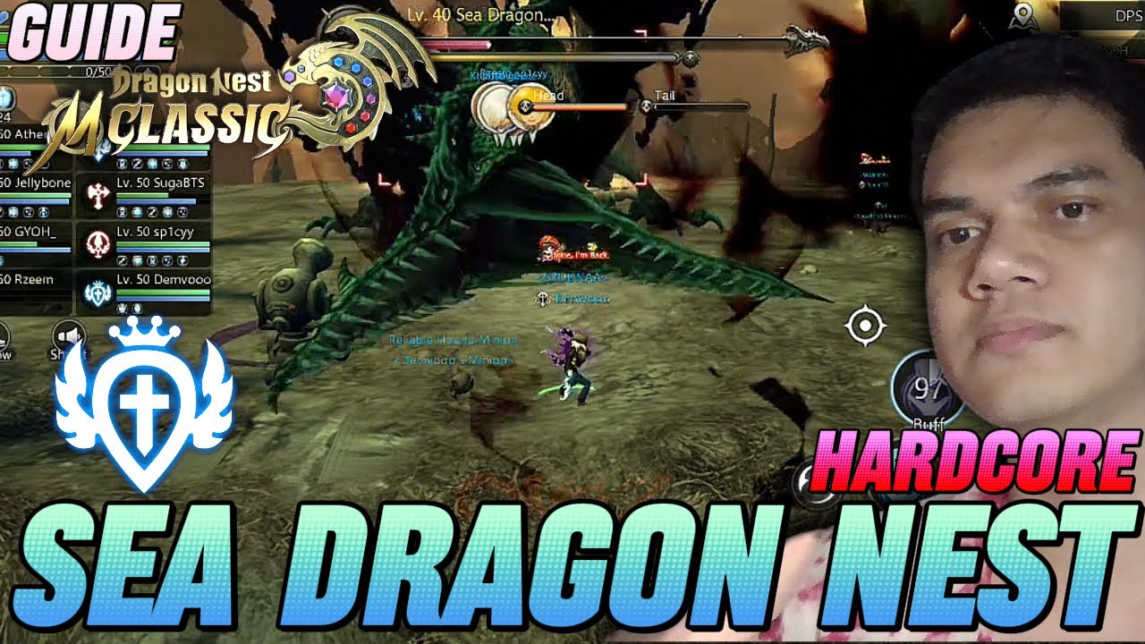 SEA DRAGON NEST (HARDCORE) GUIDE - POV GUARDIAN (MT) FULL GAMEPLAY - DRAGON NEST M:CLASSIC