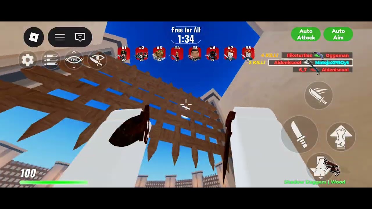 Knife arena with shadow daggers