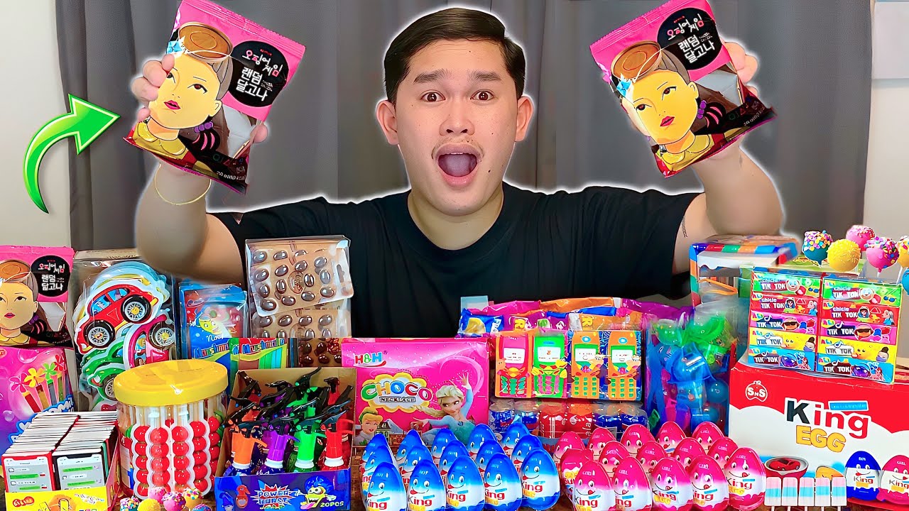SQUID GAME CANDY AND GUMMIES MUKBANG (lahat masarap)