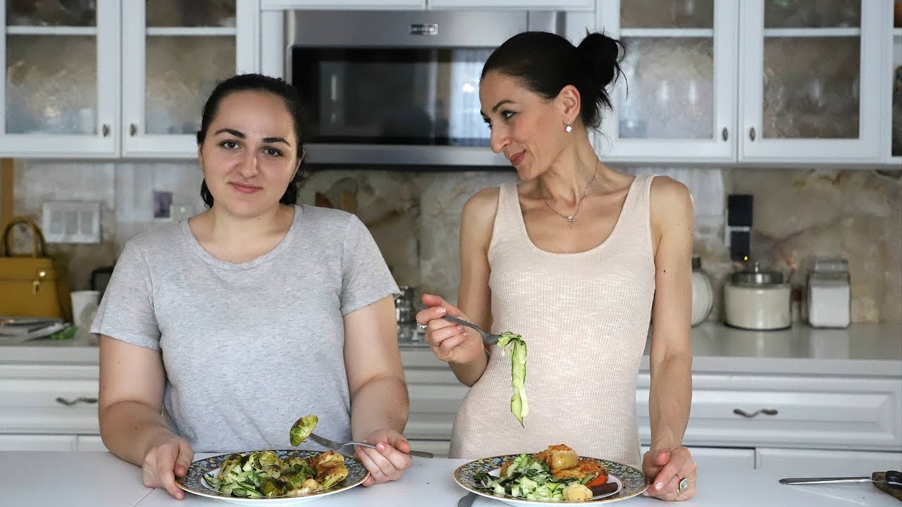 Garlic Baked Potatoes Zucchini Salad Recipe - Heghineh Cooking Show