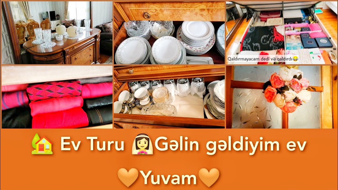 Vlog. 🏡Ev turu 👰🏻Gəlin gəldiyim ev. Çoxdan gözlənilən video.