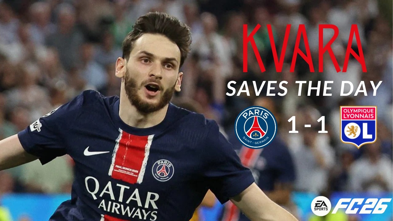 PSG vs Lyon: Kvaratskhelia’s Late Equaliser Shows No Easy Games in Ligue 1