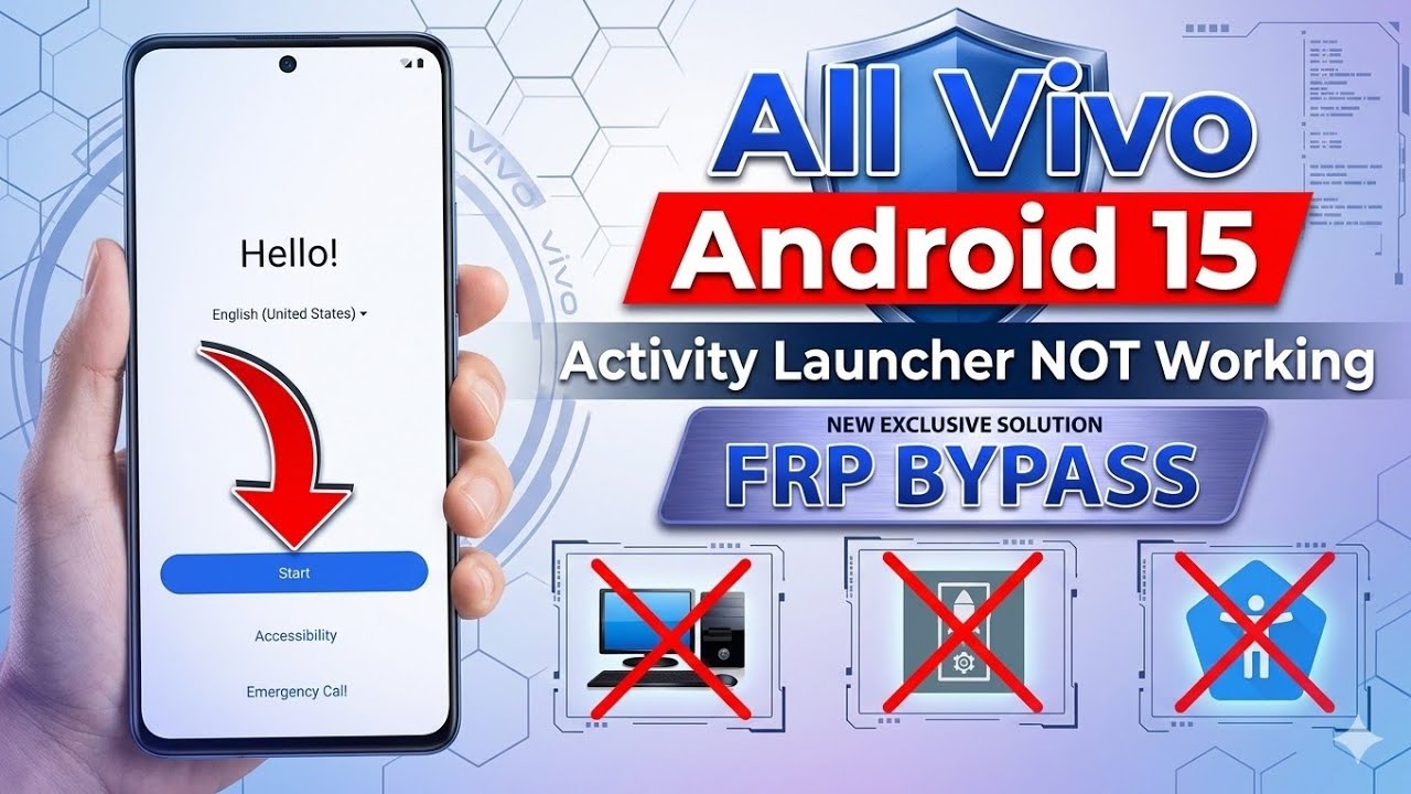 All Vivo Android 15 FRP Bypass 👉 || Vivo android 15 activity launcher Not Working - android 15/2025