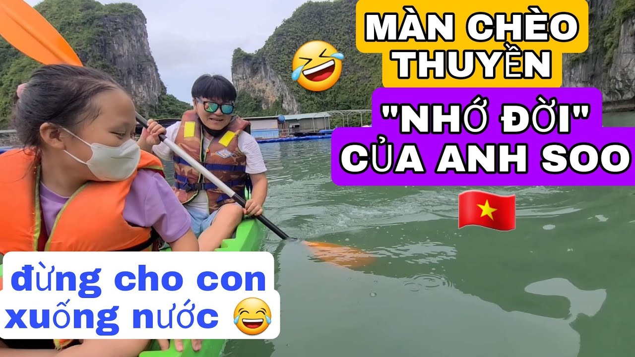 LẦN ĐẦU CẢ NHÀ TRẢI NGHIỆM CHÈO THUYỀN TRÊN VỊNH HẠ LONG.TAY LÁI LỤA??😱