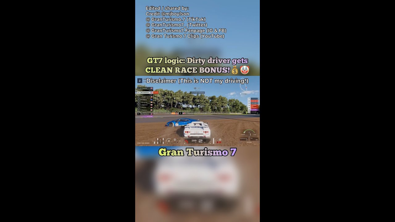 Gran Turismo 7 | Dirty driver gets CLEAN RACE BONUS! 💰🤡