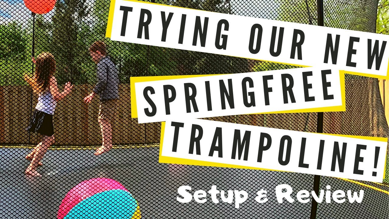 Trying Our New Springfree Trampoline! | Review & Assembly of Our Kid's Early Birthday Present!