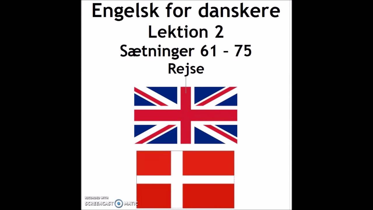 Engelsk lek. 2 s&aelig;tninger 61 - 75