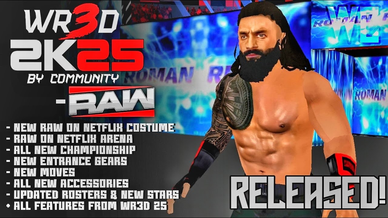 WR3D 2K25 RAW ON NETFLIX PATCH MOD II ALL NEW FEATURES & More #wr3d #wr3dmods #wr3dnewmods