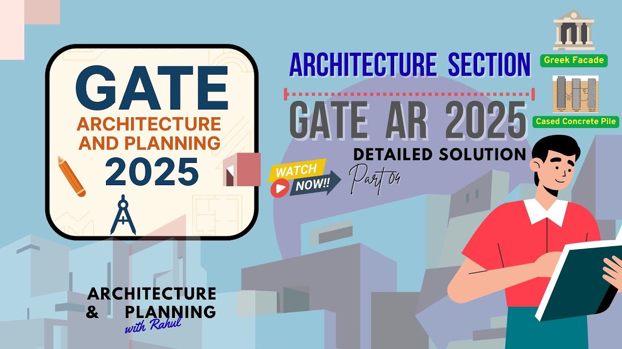 Architecture Section (GATE AR 2025) | Deputy Architect | #Architecture & Planning | PYQs | 