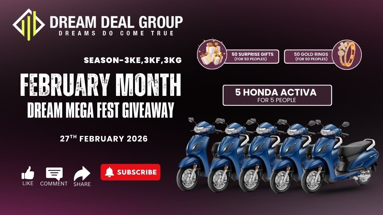 Season 3KE 3KF 3KG FEBRUARY MONTH DREAM MEGA FEST GIVEAWAY