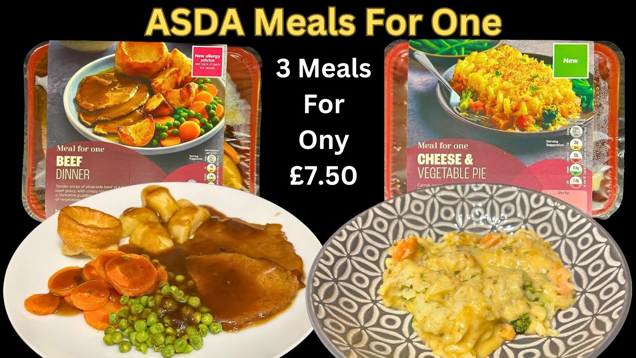ASDA Meals For One 3 meals for £7.50