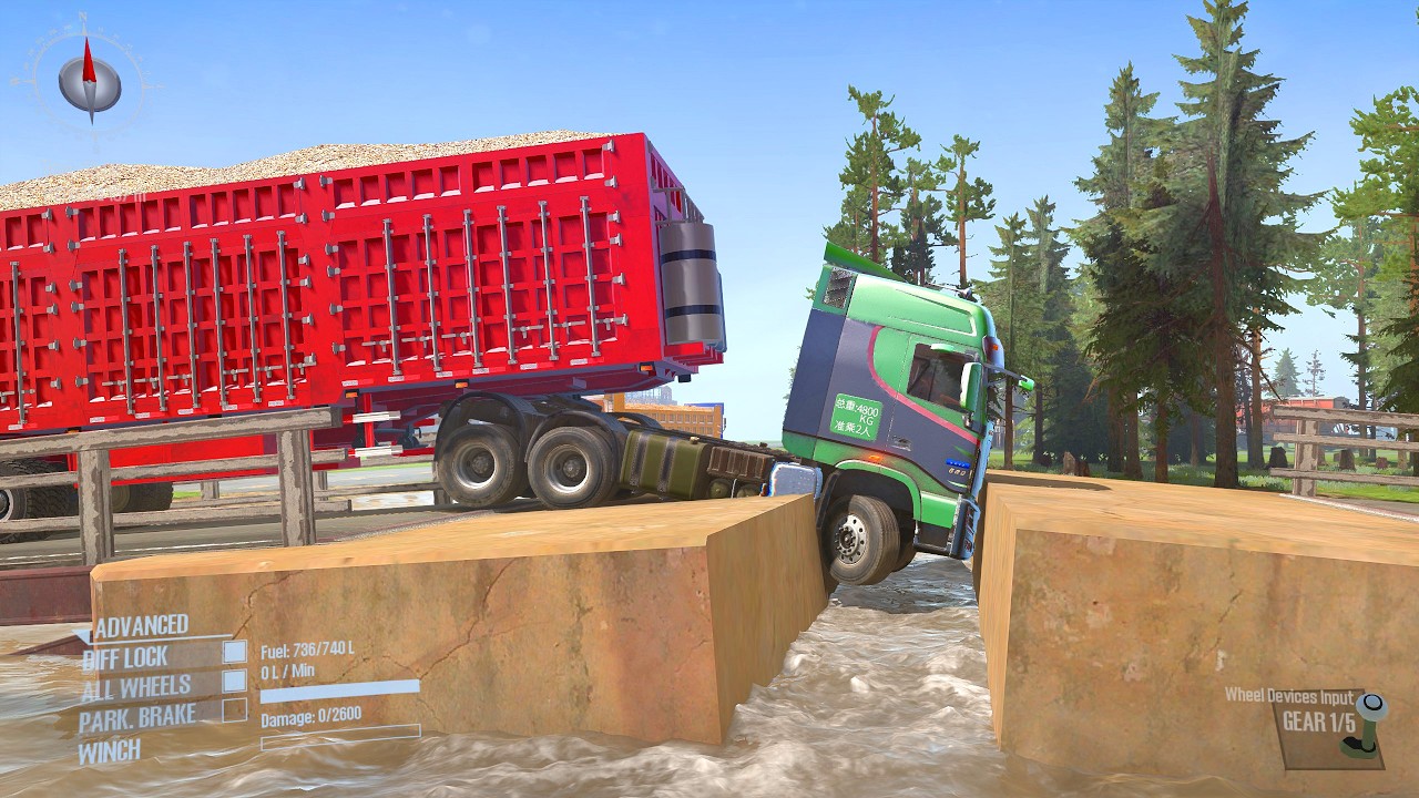 Dump Trucks vs Extreme Broken Road gameplay, Game Daily171,  Spintires: mudrunner #mudrunner