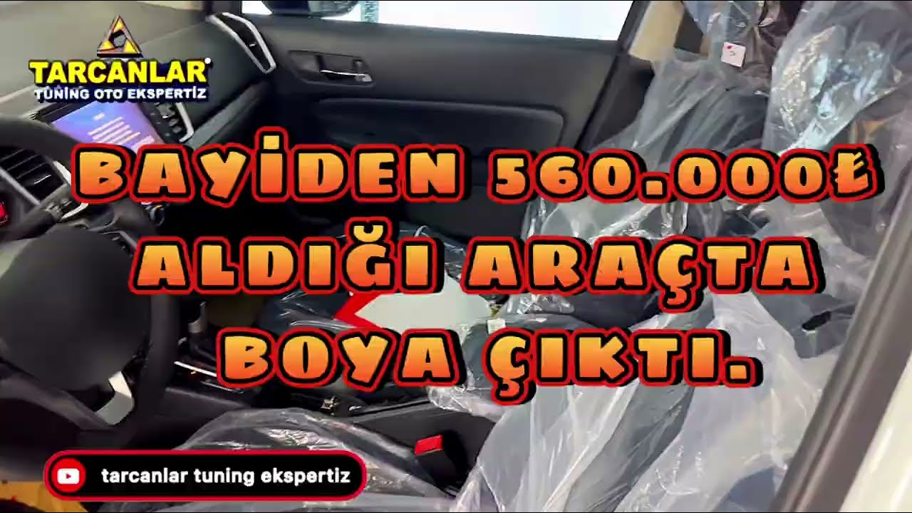 BAYİDEN SIFIR ALDIĞI ARAÇTA (tavanda,kapıda, bagajda, direklerde)4-5 PARÇA BOYA ÇIKTI.