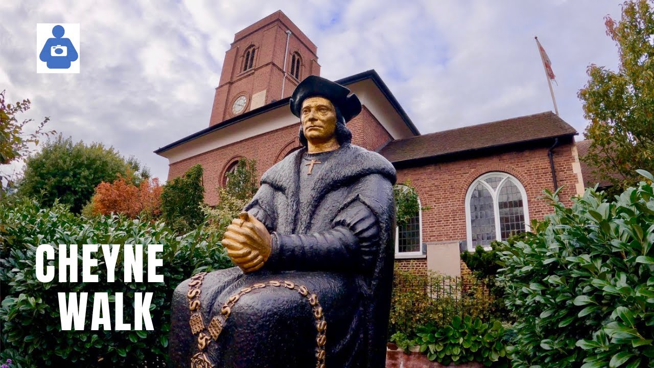 London walk 🇬🇧 CHEYNE WALK, St Thomas More, Crosby Moran Hall| Central London Walking Tour.