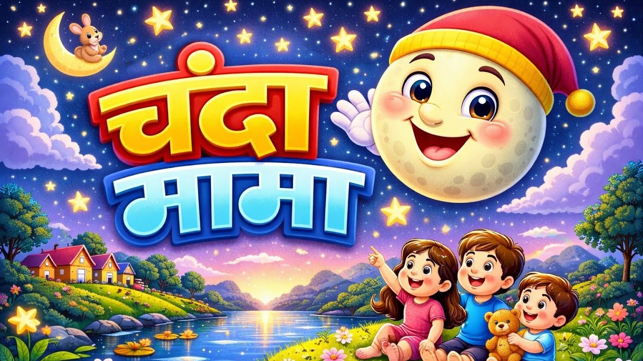चंदा मामा | Kids Rhymes in Hindi | NusooKids