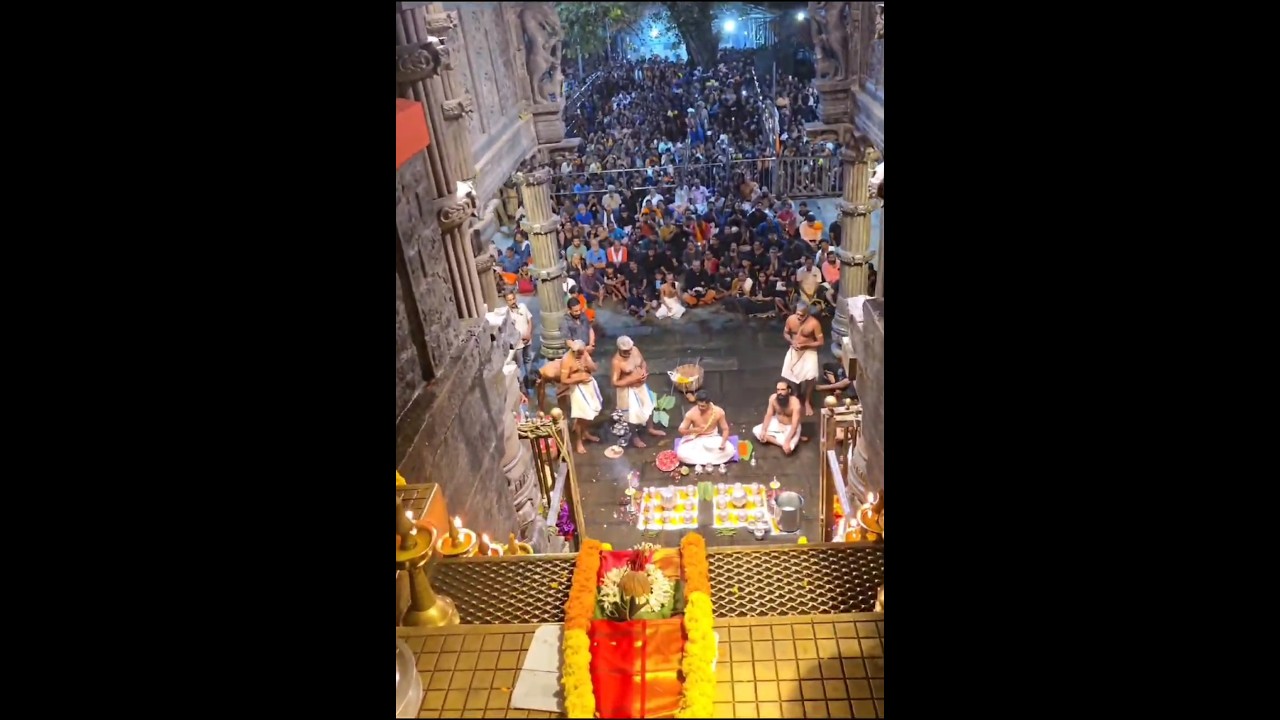 Today's visuals of the 18 holy padi puja in Sabarimala Sanidhanam for our beloved Lord Ayyappa Swamy