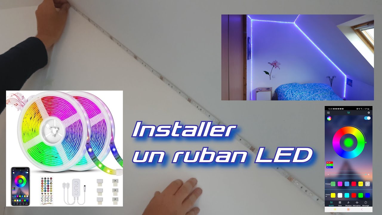 Comment installer un ruban LED multicolore pour chambre. Fixer une bande lumineuse LED