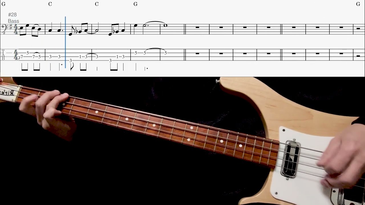 Bass TAB : Paperback Writer - The Beatles - isolated track
