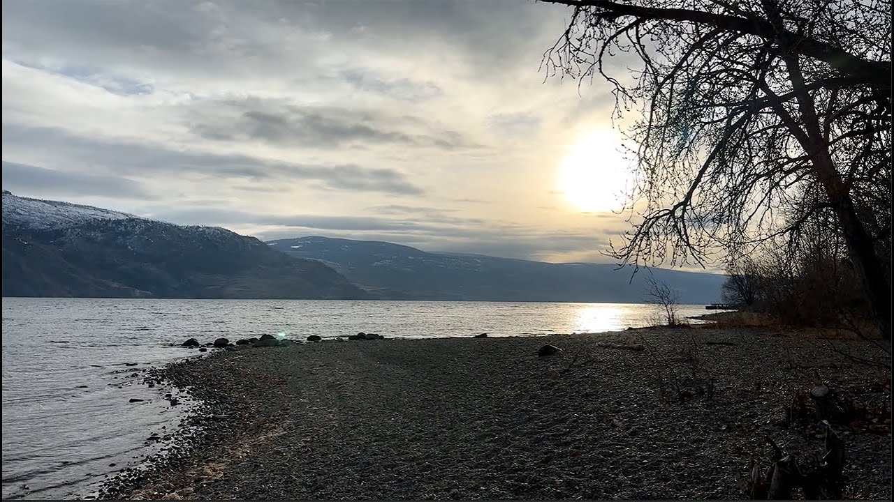 Winter Camping at the Lake Okanagan South Campsite in our Arctic Fox 1150 Truck Camper
