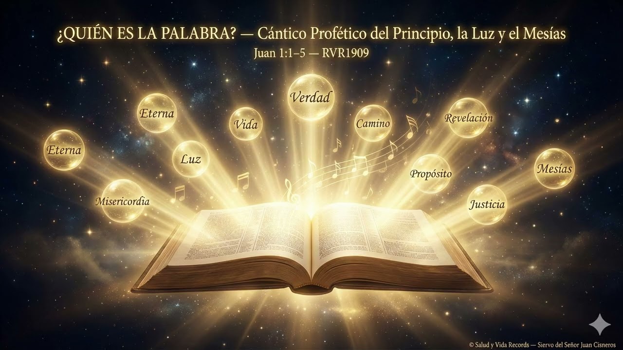 🎵¿QUIÉN ES LA PALABRA?Cántico Profético del Principio, la Luz y el MesíasJuan 1:1–5 — RVR1909