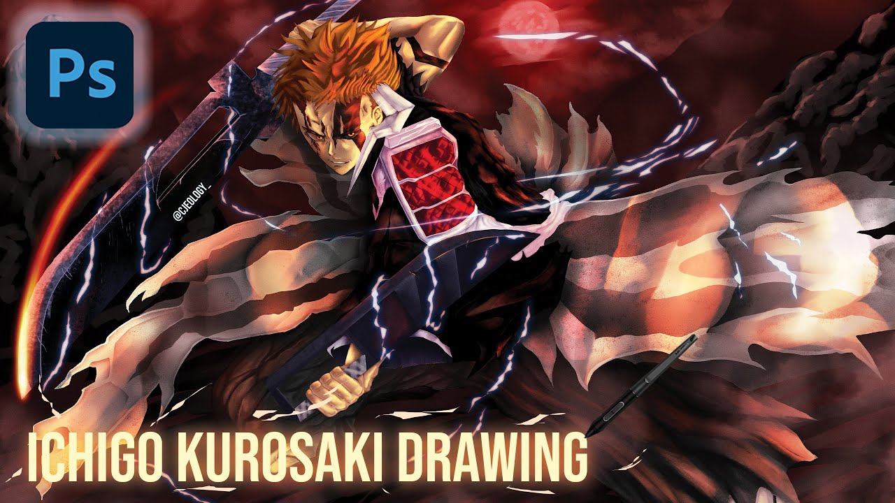 ICHIGO KUROSAKI DIGITAL ART | ADOBE PHOTOSHOP | Cjeology