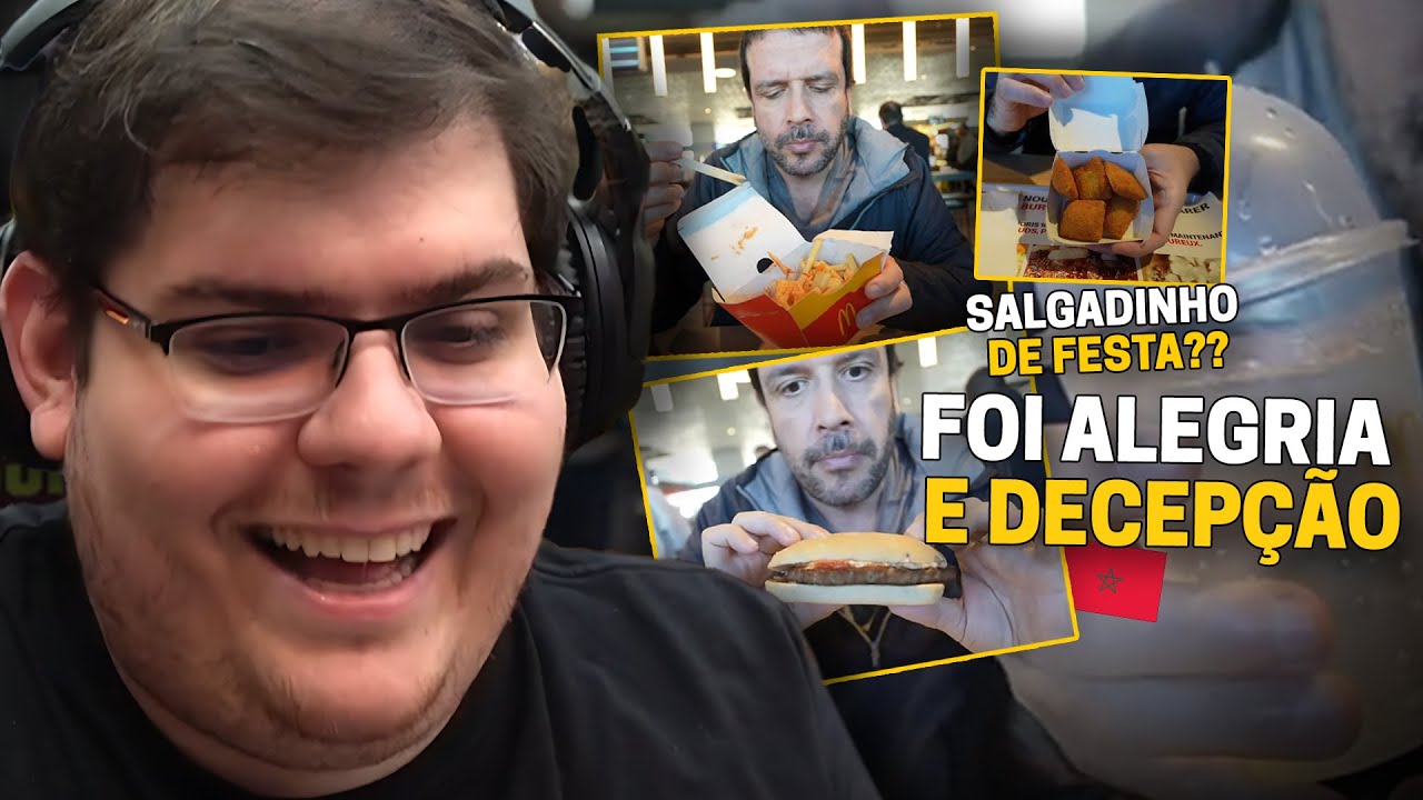 CASIMIRO REAGE: PROVANDO TODO O MENU DO MCDONALDS NO MARROCOS | Cortes do Casimito