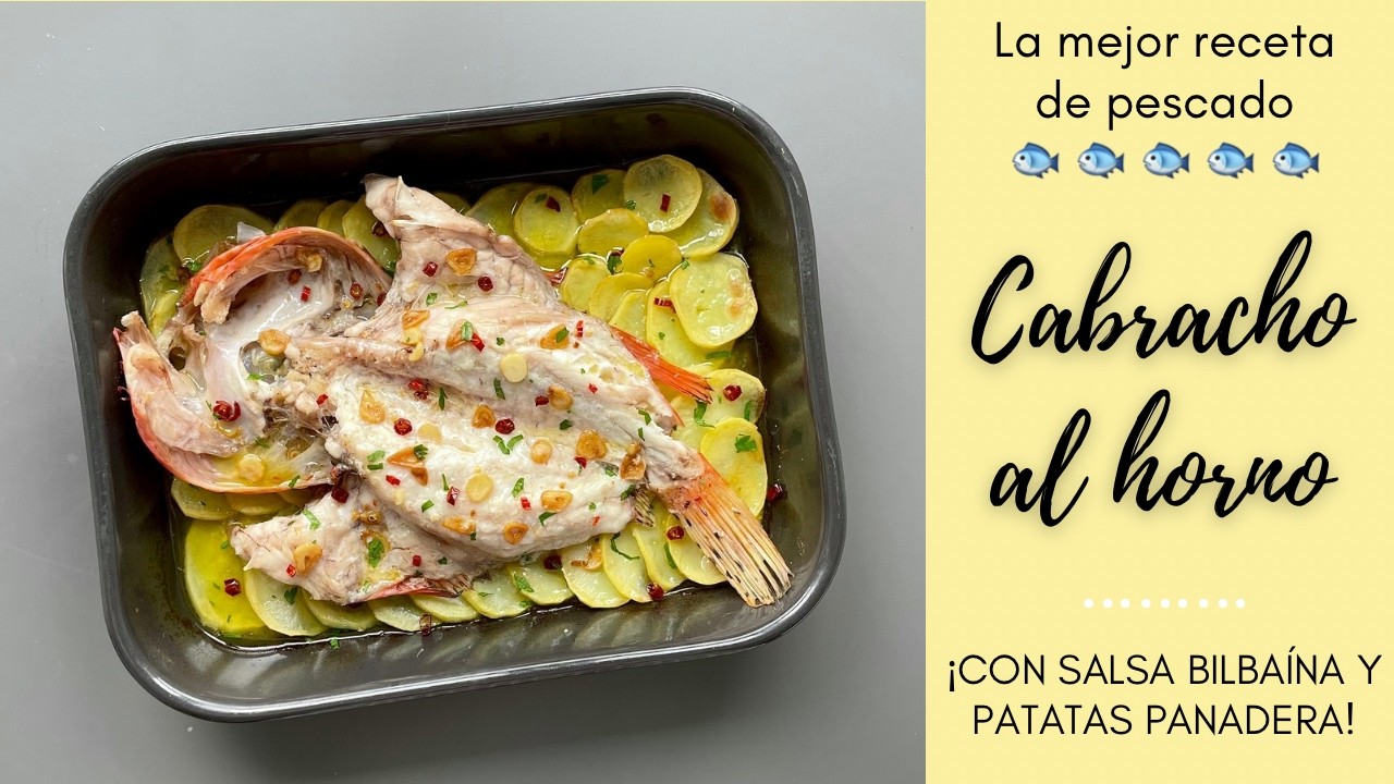 CABRACHO AL HORNO🐟 A LA BILBAÍNA🌶 Receta Sana y DELICIOSA
