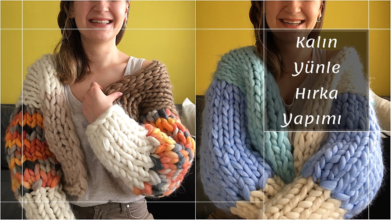 Kalın yünle hırka yapımı • Instagram fenomeni hırka 🧶