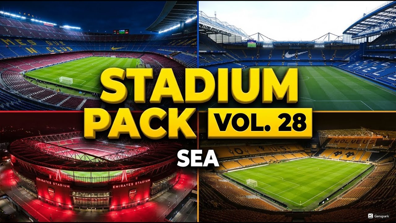 🏟️🔥 Новый набор стадионов, том 28 &ndash; Сезон 2026 | PES 2021 и Football Life 2026