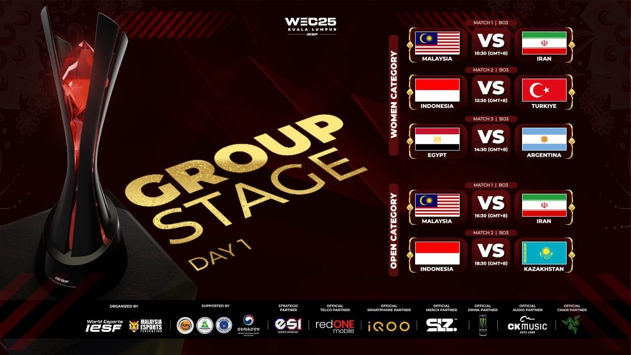 MLBB |  INDONESIA vs KAZAKHSTAN  - GROUP STAGE | IESF WEC25 | DAY 1