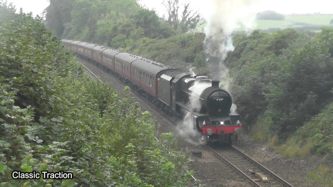 STEAM ON HEMERDON BANK! LMS 45627 'SIERRA LEONE' CLIMBS HEMERDON BANK WITH THE 'ROYAL DUCHY' 30-7-23