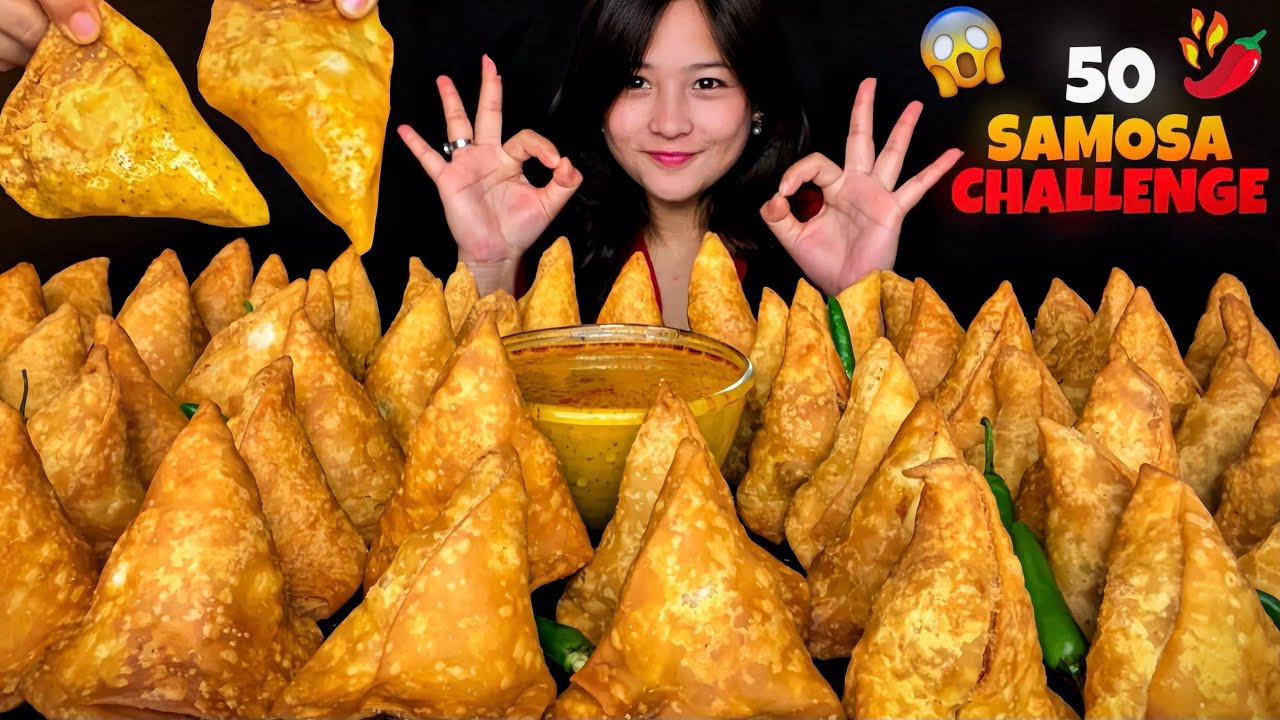 🔥50 SAMOSA CHALLENGE WITH EXTRA SPICY ACHAR🌶️🥵 | Epic Mukbang Challenge! | MUST WATCH!!