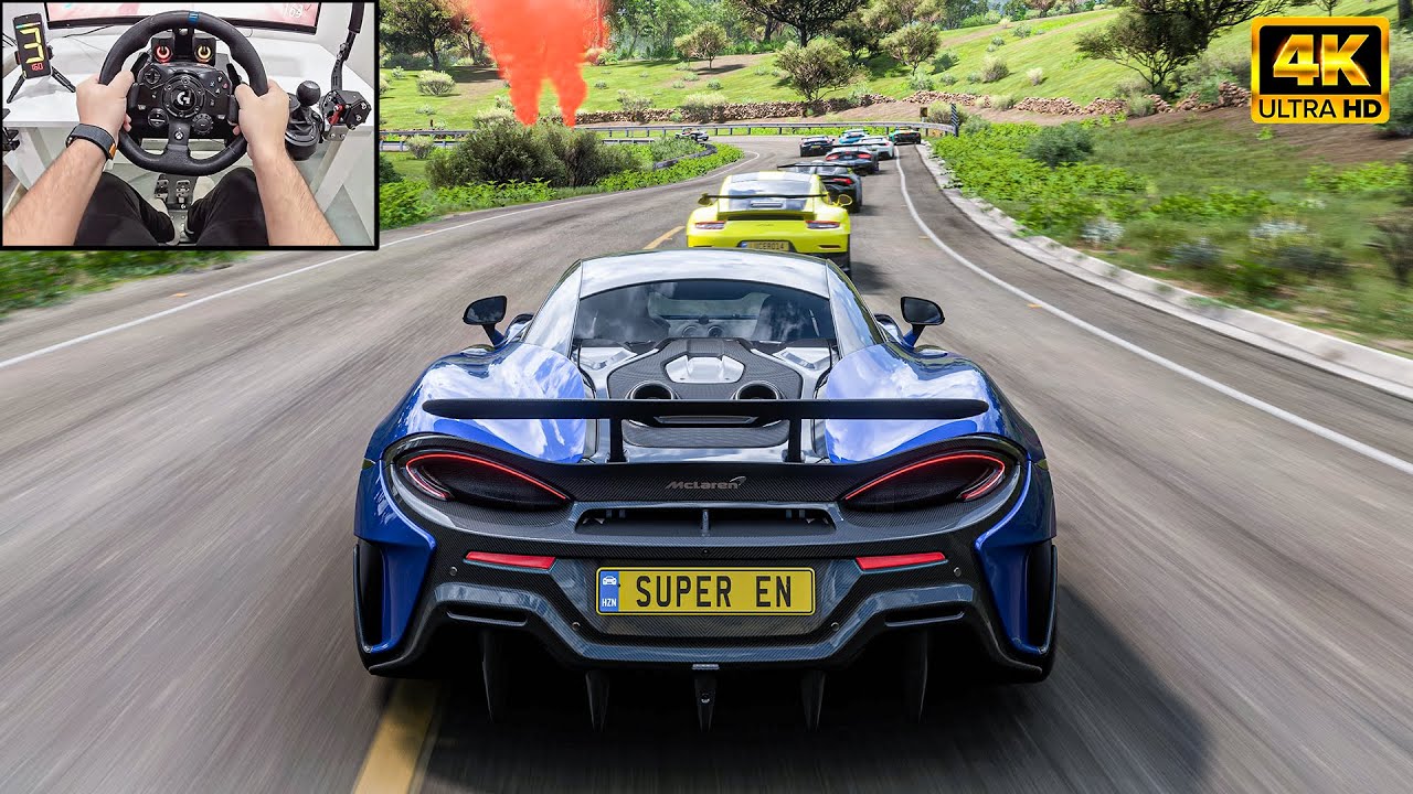 McLaren 600LT Coupe VS Track Toys - Forza Horizon 5 | Logitech G923 Steering Wheel
