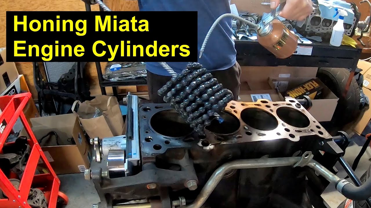 Honing Miata Engine Cylinders in Home Garage