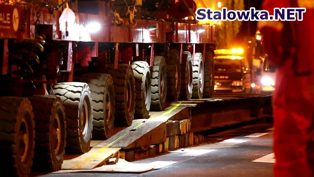 Historyczny transport przejechał przez Stalową Wolę - Turbina i generator już w Stalowej Woli!