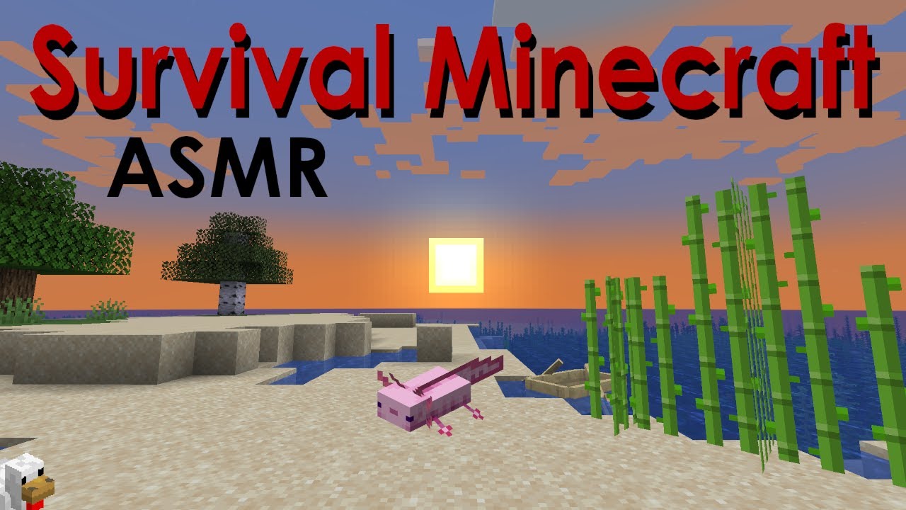 [ASMR] Relaxing Minecraft Gameplay - Survival Mode ASMR (close up ear-to-ear male whispers)