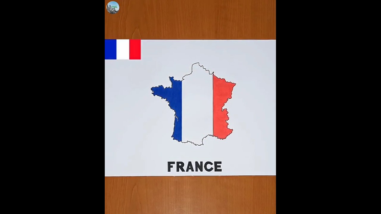 France map drawing 🇫🇷| How to draw France map #shorts #france #drawing #map #howtodraw #viral