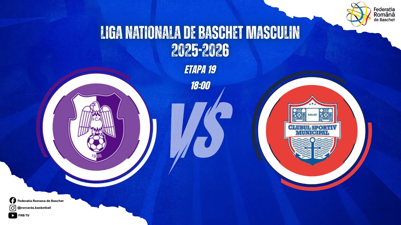 Liga Nationala de Baschet Masculin 25/26 - FC Argeș Pitești vs CSM Galați