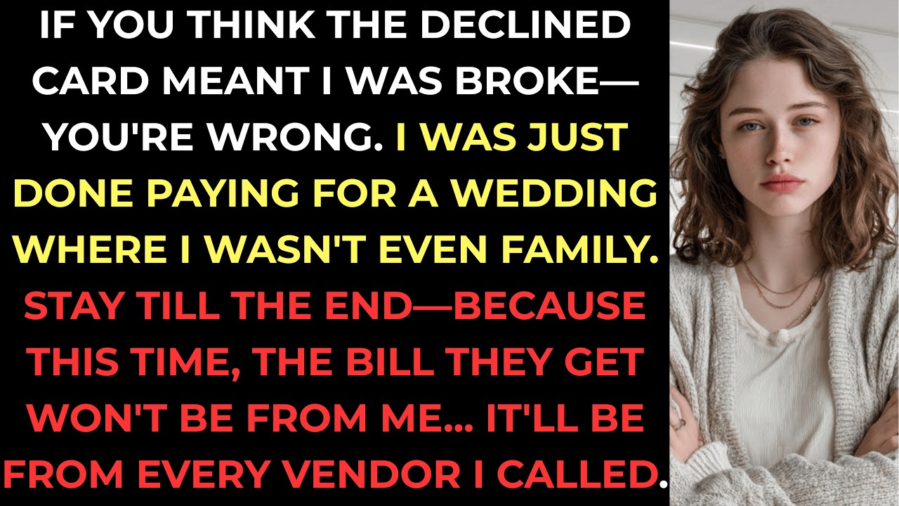 They Made Me Plan The Wedding—Mother grabbed me when my card declined. Then...