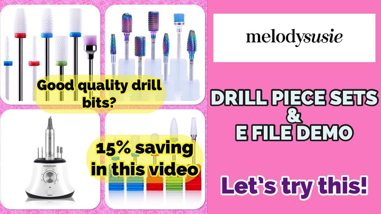 Best low priced Beginners E File | BEST NAIL DRILL BITS SETS | melodysusie